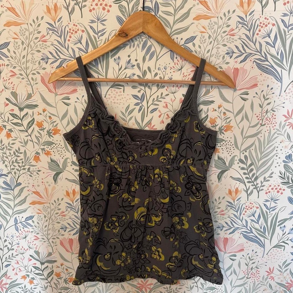 Y2K Arizona Jean Co‎ Floral Ruffle Cami Tank Top